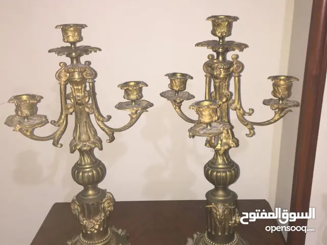 اتنين شمعدان برونز أربعة شمعة ارتفاع 44 سنتيمتر