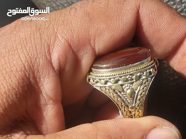 خواتم عمل يد شغل درجه أولى وعقيق كبدي جميع الاحجام