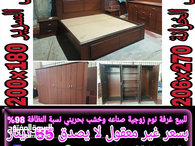 للبيع غرفة نوم زوجية صناعه وخشب بحريني For sale, a double bedroom, made of Bahraini wood