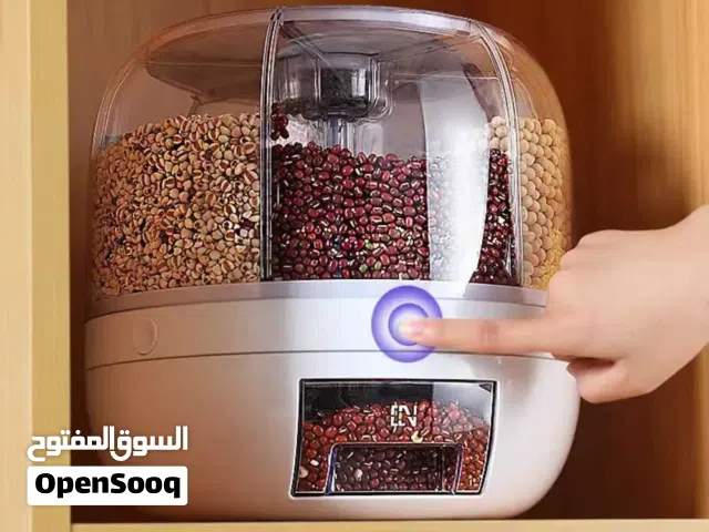 6-GRID CEREAL DISPENSER – COMPACT ROUND DRY FOOD CONTAINER WITH ROTATING FUNCTION – 5KG