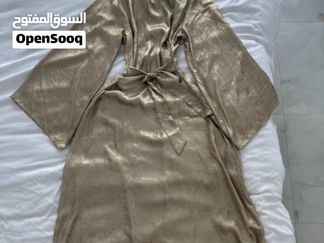 Gold long maxi dress size small