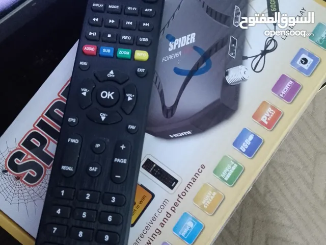 رسيفر سبايدر جهاز وكاله حديث عالي الجودة بتحضر عليه كل البطولات موجود معه ريموت كنترول الاصلي ووصله