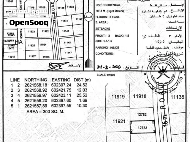 Residential Land for Sale in Al Batinah Al Rumais