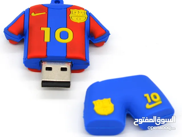 فلاش ميموري 4GB، على شكل لاعب برشلونة مكتوب عليها ميسي من الخلف