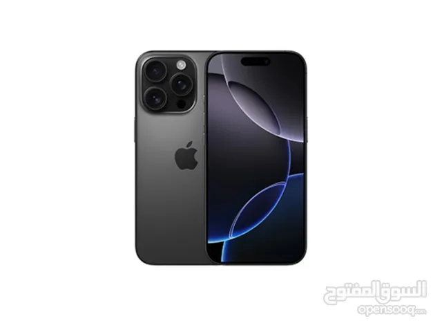 أيفون 16 برو جديد بسعة 256 جيجابايت من أبل باللون الأسود