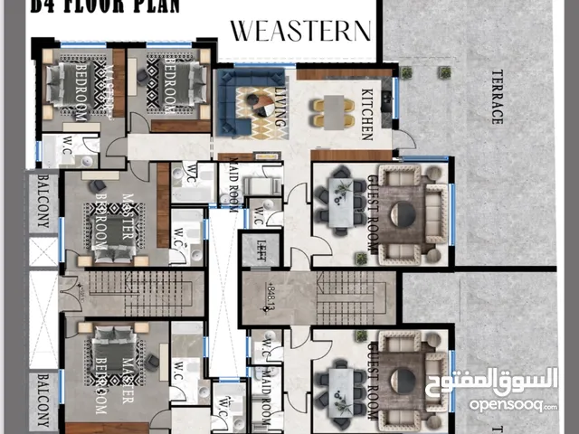 210 m2 3 Bedrooms Apartments for Sale in Amman Abdoun