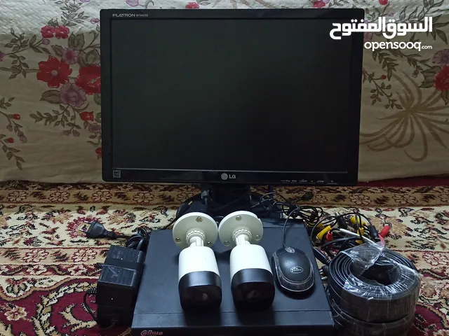 جهاز كامرات دهوا ابو 4 مع كامرتين وهارد 500 ومحوله ووايرات وشاشة حجم 19 السعر 120