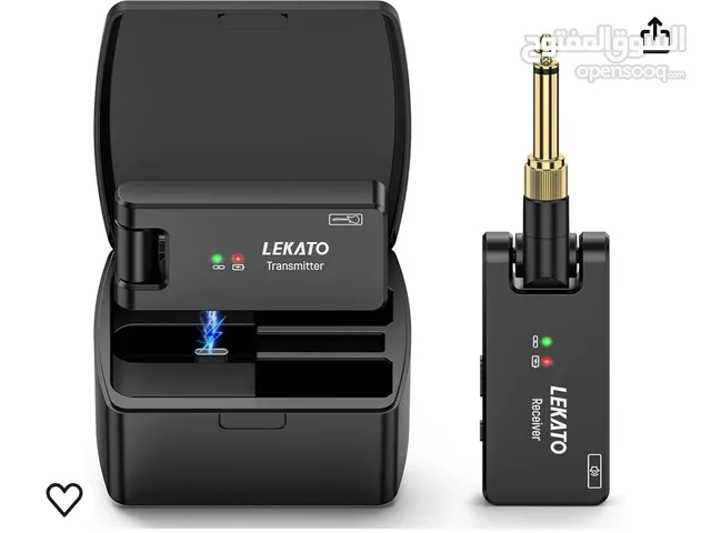 نظام وايرلس للكيتار الكهربائي والآلات الموسيقية LEKATO Wireless Guitar System with Charging Box