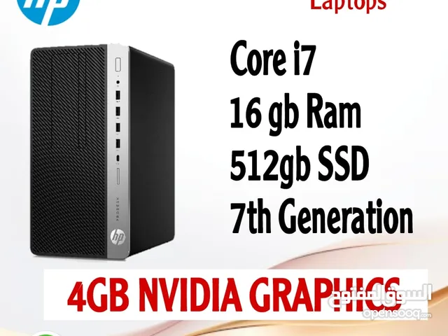 Hp Desktop 4gb NVIDIA Graphics Core i7 -16gb Ram 512gb ssd