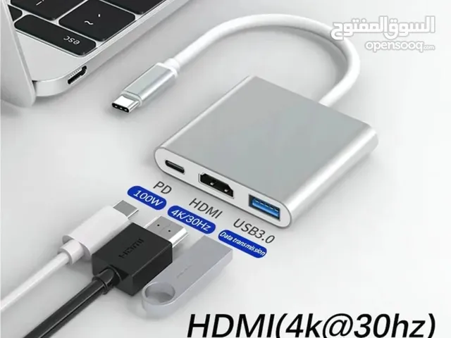مدخل HDMI و USB لهواتف type C و ios