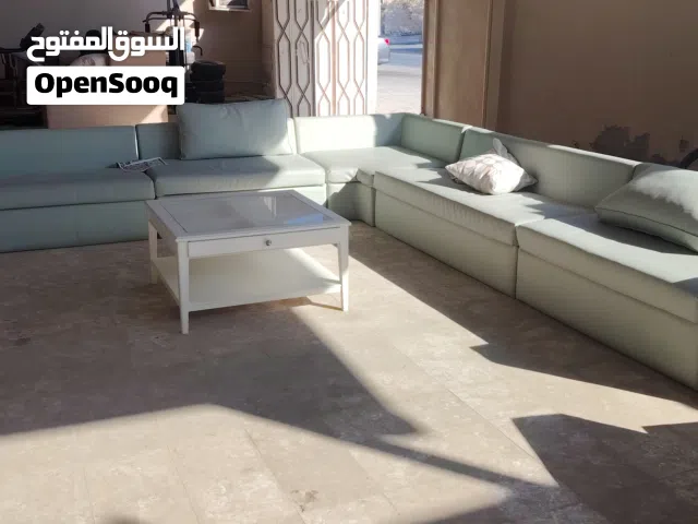 طقم كنب أنتريه جلد 5 قطع