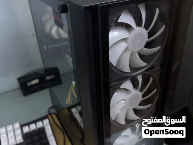 كيس كمبيوتر العاب اربعه مراوح موضيئه RGB فاضي مع باد ماوس