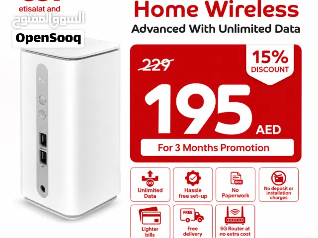 Etisalat Home WiFi internet connection all over UAE
