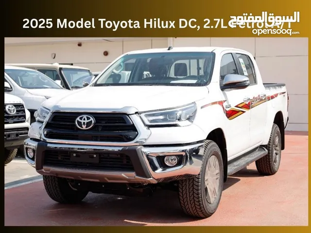 2025 Model, Toyota Hilux DC, 2.7L Petrol A/T, GCC Spec