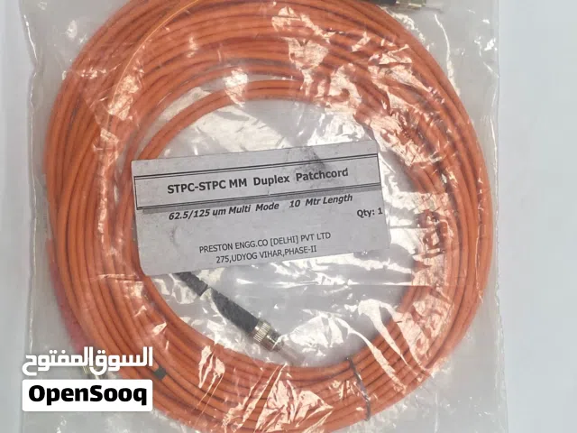 ST/PC Duplex Multi-Mode Fiber Optic Patch Cord, 62.5/125 um, 10 Meter (OM1)