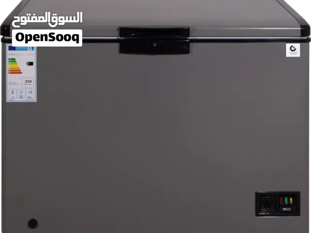 فريزر جنرال ديلوكس أفقي بطح 300 لتر إنفيرتر توفير طاقة سحاب زجاج وسلل وقفل أطفال لون سلفر بسعر نار