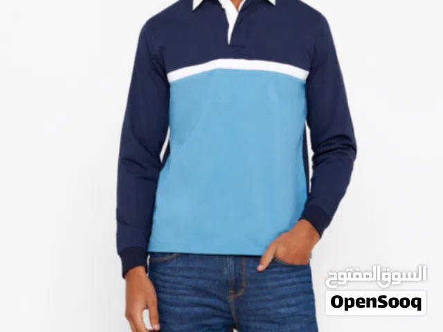 قميص بولو رجبي مقسم الألوان من