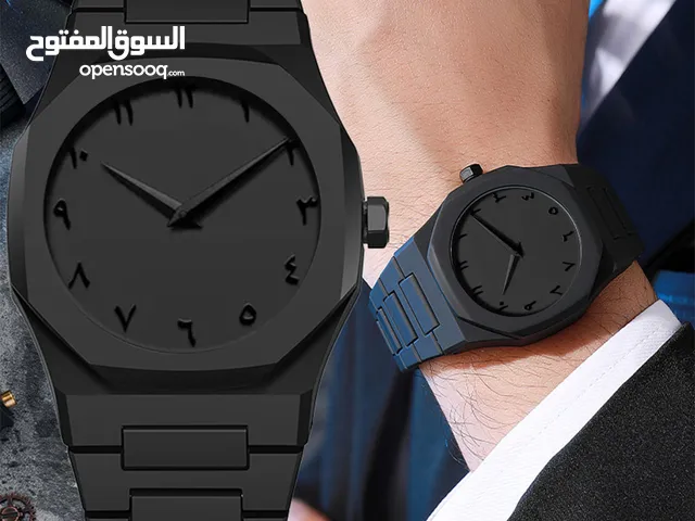 Montre Arabe All in Black pour Homme - ساعة رجالية
