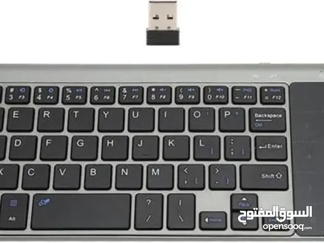 لوحة مفاتيح كيبورد لاسلكي بطارية مع تتش باد بورودو Porodo Wireless Keyboard with Touch-Pad