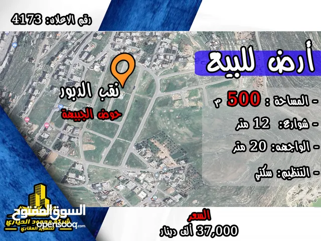 رقم الاعلان (4173) ارض سكنية للبيع في منطقة نقب الدبور