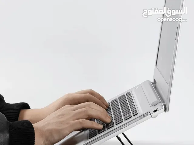 حامل اللابتوب من الألومنيوم قابل للطي لأجهزة الكمبيوتر المحمولة حامل ممتاز يمنع الخونه ويعمل علي تهو