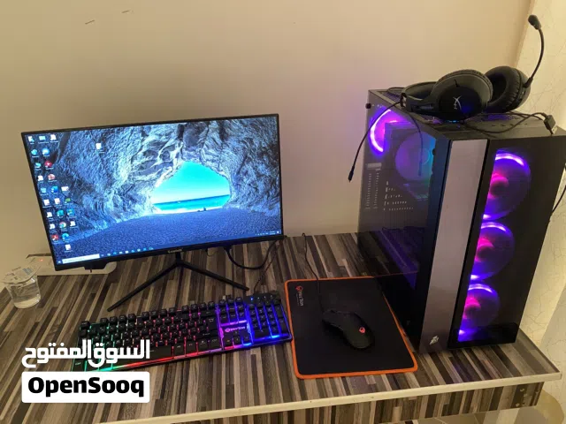 للبيع Pc Gaming مواصفات ممتازه ويشغل اغلب الالعاب القويه مع جميع ملحقاته