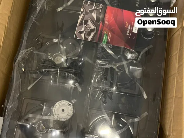 موقد غاز FARIM جديد بالكامل تصميم زجاج أسود أنيق