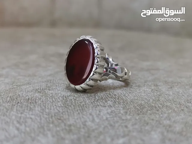خاتم عقيق شجر أحمر يماني