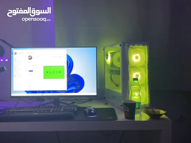 للبيع: جهاز كمبيوتر ألعاب متكامل بمواصفات قوية مع شاشة وملحقات