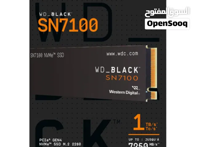 WD_Black SN7100 1TB NVMe SSD - Gen4 PCIe, M.2 2280, Up to 7,250 MB/s