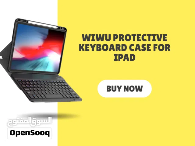 WiWU Protective Keyboard Case For iPad كفر دفتر + كيبورد ايباد