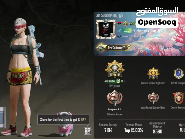 Pubg Accounts and Characters for Sale in Benghazi