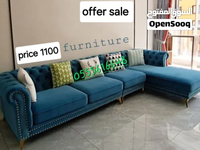 new l shape sofa set dark grayطقم أريكة جديد على شكل حرف L باللون الرمادي الداكن
