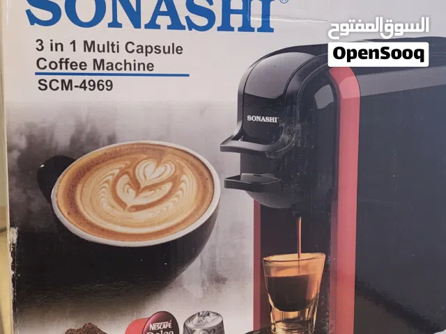 ماكينة تحضير قهوة إسبريسو 3 في 1 متعددة الكبسولات ml 1450 W600 4969-SM أسود / أحمر