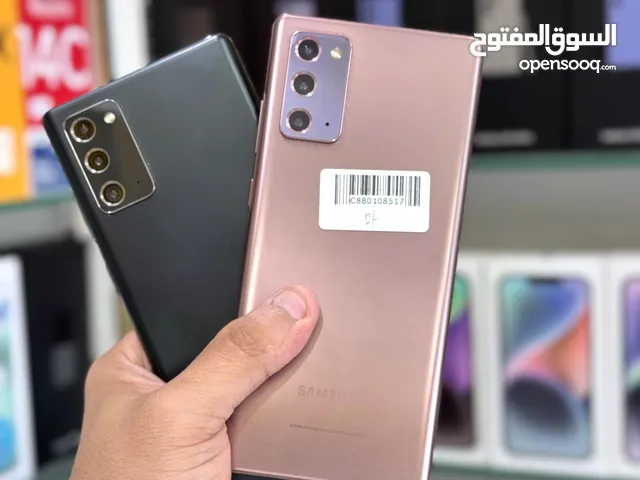 عرص خاص : Samsung note 20 5G 256gb هواتف نظيفة بحالة الوكالة بدون اي شموخ أو مشاكل مع ضمان و ملحقات