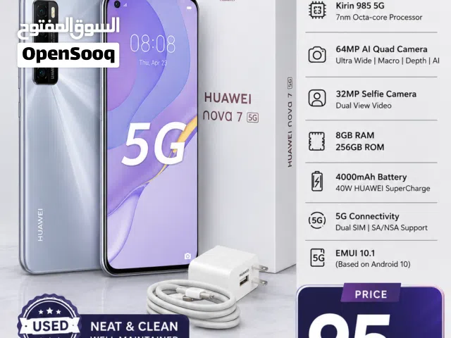Huawei Nova 7 5G 256GB Space Silver Clean Condition