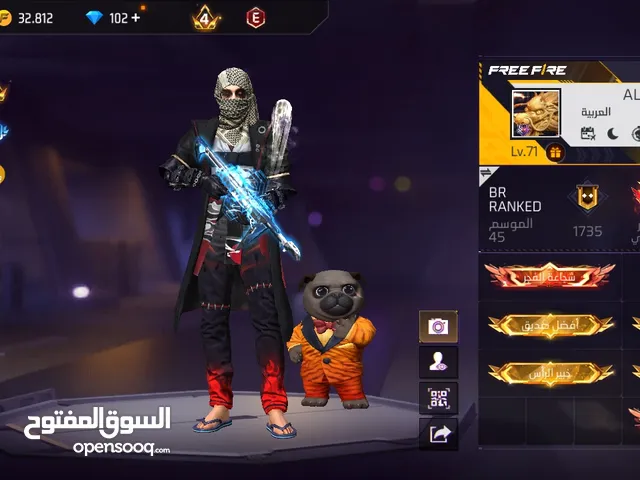 حساب فري فاير قوي ونادر من 2019 مشحون تفاصل اكثر تعال خاص...........................