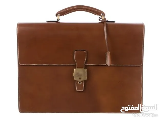 Alfred Dunhill Leather Double Gusset Brown Briefcase (Britain's top men's luxury brand)