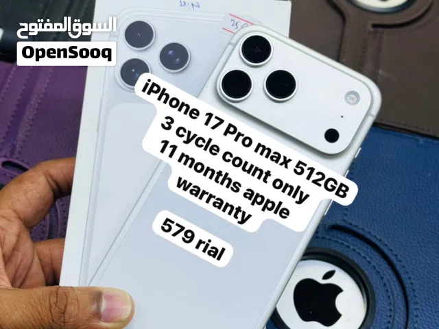 iPhone 17 pro max -512 GB - Box piece- Excellent,11 months warranty too- 3 cycle count only