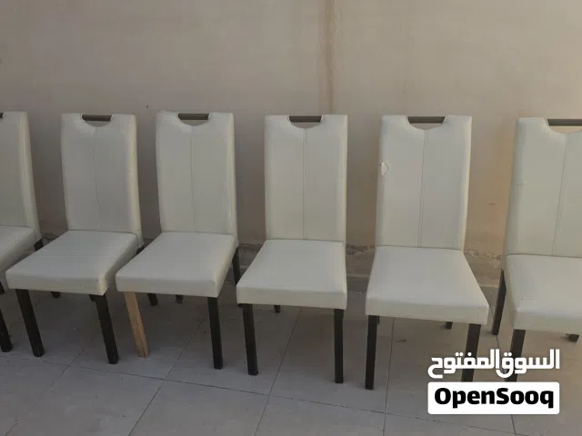 6 كراسي سفرة جلد