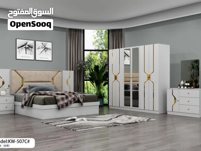 Bedroom set 7 pcs new model  غرفہ نوم 7 حبہ جدید مودیل مع ترکیب و دوشق