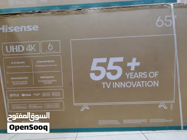 شاشة هايسنس 65 بوصة اسمارت فوركي الموديل الحديث بسعر 555$ 65A62QS