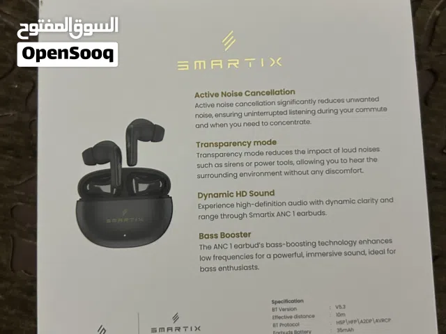 للبيع سماعات أذن لاسلكية Smartix Premium ANC، استخدام لمدة 3 أسابيع فقط