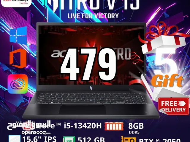 Laptop Nitro V15 Ci5-13  لابتوب نيترو كور اي 5 الجيل الثالث عشر