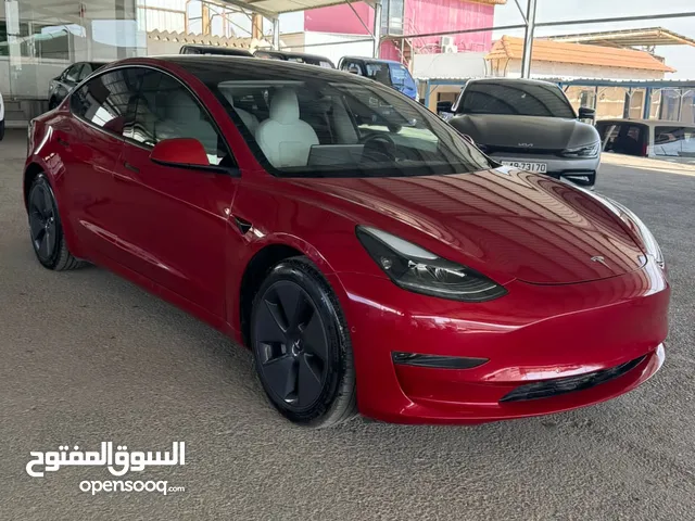 تيسلا مودل 3 موديل 2021 لون خمري فحص كامل للبيع