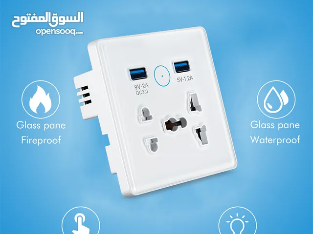 مقبس كهرباء ذكي معا منفذين USB