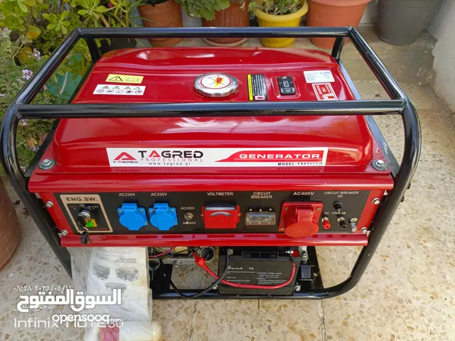 مولد كهرباء بنزين 6 كيلو ونص وكالة غير مستعمل بخرج كهرباء 1 فاز 3 فاز
