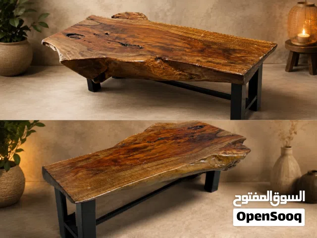 طاوله من الخشب الطبيعي