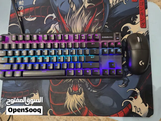 للبيع ماوس لوجيتك gpro و كيبورد ستيل سيريس apex 7 TKL