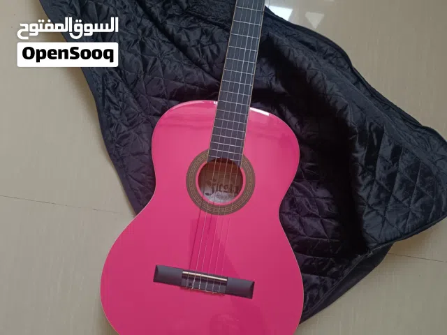 جيتار وردي مع حقيبة pink guitar with bag